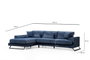 Atelier Del Sofa Frido Left (Chl+3R) - Azul Marino
